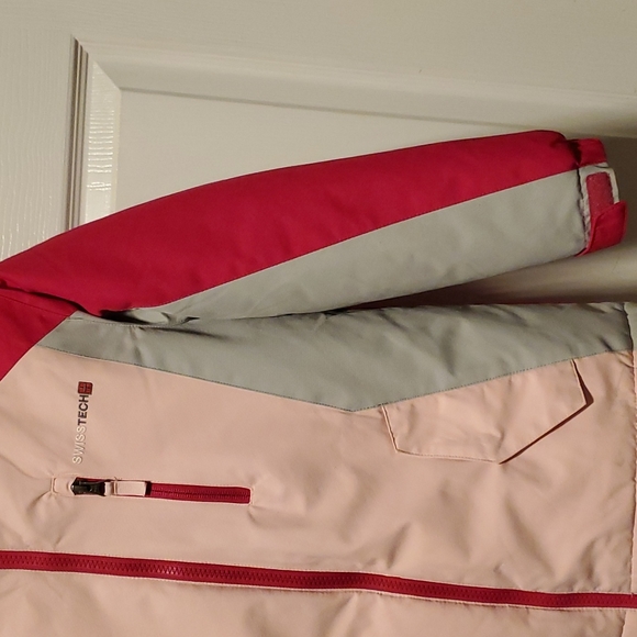 SwissTech Girls Reversible Pink/Fushia/Gray Hooded System Jacket - Size 7-8 - Picture 5 of 16